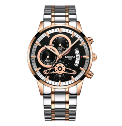 Steel Band Waterproof Quartz Watch For Men