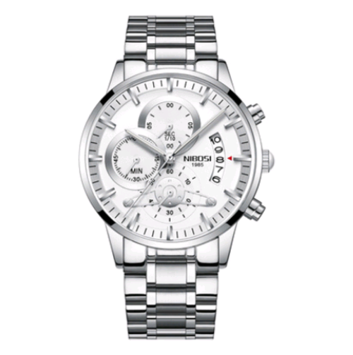 Steel Band Waterproof Quartz Watch For Men
