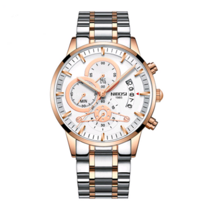 Steel Band Waterproof Quartz Watch For Men