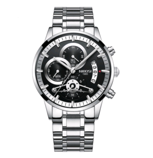 Steel Band Waterproof Quartz Watch For Men