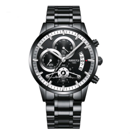 Steel Band Waterproof Quartz Watch For Men