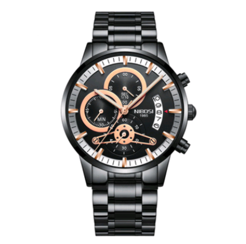 Steel Band Waterproof Quartz Watch For Men
